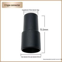 Universal Vacuum Cleaner Hose Connector & Reducer Adapter black