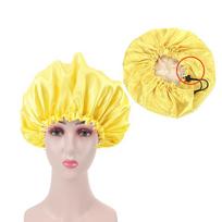 Adjustable Double Layer Satin Nightcap: Beauty Hair Care Sleep & Bath Cap