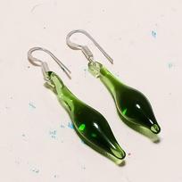Natural Peridot Gemstone Handmade 925 Sterling Silver Jewelry Earring 2.05  AE-12813