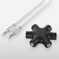 1 Male to 5 Female 3.5 Jack Share Adapter Earphone Splitter Audio Splitter Audio Cable Splitter