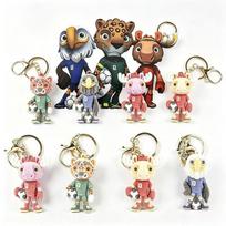2026 FIFA North American World Cup Mascot Character Doll Random Box 12p Keychain Bag Keyring Soccer Souvenir - Keychain