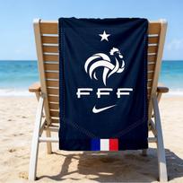 France Soccer Club Emblem  Printed Beach Towel, Super Soft Microfiber, Perfect Gift Birthday, for Pool, Beach, Travel, for family and friends 70cmx140cm(27x55inch)