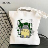 Totoro pirkinių krepšys bolsa drobė medvilninė rankinė krepšys bolsa compra string sac tissu 29*32cm white