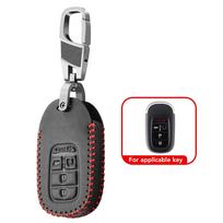 Naujas odinis automobilio nuotolinio valdymo pultelio dėklas apvalkalas Honda Civic 11-os kartos 2022 m. 5 mygtukams Apsauginis laikiklis Raktų pakabukas Keyless priedai juoda