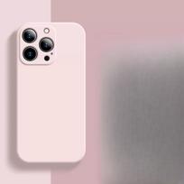 Apple 15PRO Large Number of Iphone16 14 Silicone Mobile Phone Case Fine Hole Soft Sleeve Matte Anti-fall Wear Resistance iphone16 (6.1 inch) rožinė