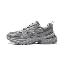 Li Ning Cushioning Slip Resistant Abrasion Resistant Breathable Support Lightweight Low top Casual Shoes Men's Gray AGLW003-4 39