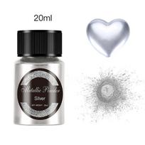20ml Metalinis Milteliai UV Dervos Pigmentas PASIDARYK pats Kristalinės Epoksidinės Dervos Formos Dažiklis Auksinės Perlamutrinės Spalvos Papuošalų Amato Gamybai sidabras