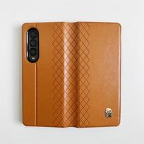Samsung Z Fold 3 W22 Leather Flip Protective Hard Case F9260 Samsung Z Fold 3 Flip Phone Case (Bagged)