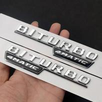 FUP1  ABS Car Fender Badge For Mercedes C43 E43 GLC43 GLE43 AMG W205 W204 W213 W212 W166 W167 BITURBO 4MATIC Emblem Logo Accessories