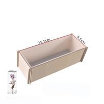 New Rectangle Silicone Molds DIY Epoxy Resin Cuboid Cube Moulds with Wooden Support 3D Insect Specimens Wedding Gift beige