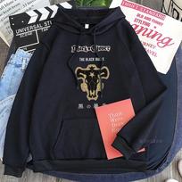 Juokingi Anime Juodasis dobilas THE BLACK BULLS Manga Hoodies Megztiniai Drabužiai Ruduo Ir Žiema Gotikiniai Ilgomis Rankovėmis Savarankiškas Džemperis xs juoda
