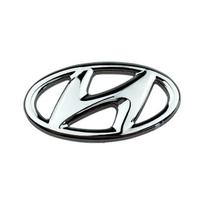AOTI9 Hyundai ABS Automobilio Vairo Rato Logotipo Emblemos Dangtelio Lipdukas Elantra Sonata Tucson I30 I20 Accent Genesis Tiburon Kona Tiburon sidabras