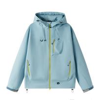 Couple's Dopamine Color Block Windbreaker - Unisex, Windproof, Versatile Outdoor Jacket 3XL (Recommended 200-220 jin) gray