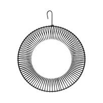 Outdoor Hanging Bird Feeder Circular Metal Frame with Hook for Garden Decoration and Bird Feeding Suitable for Various Bird Types juoda