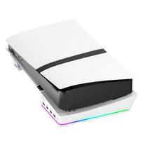 For PS5 Slim Host Horizontal Cooling Stand Base Portable Combination Storage Stand with RGB Colorful Lights Only  Stand Base