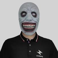 Eerie Gray Demon Face Mask For Halloween Celebrations Featuring Disturbing Design And Comfortable Fit Gray Demon
