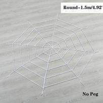 Realistic Looking Halloween Horrible Spider Web For Eerie Home Decor White Round-1.5m/4.92’