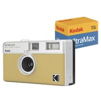 Kodak EKTAR H35 Film Camera Bundle with Kodak Ultramax 35mm Roll Film Half-Frame (Sand) 400/24EXP smėlinė