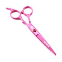 High Quality Pink Stainless Steel Barber Scissors Thinning 6.0 Inch Hair Cutting Scissors 2