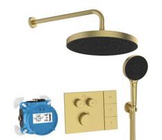 Potinkinis dušo paketas Ideal Standard CERATHERM NAVIGO SOLOS, 12,0 l/min (3 barai), šlifuoto aukso, A7892A2