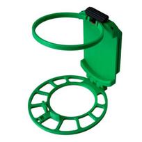 Foldable Belt Beverage Holder, Hands Free Drink Carrier Clip for Travel, Portable Cup Caddy for Sports Game Hiking Concert žalia
