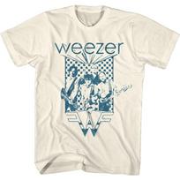 Weezer Blue Checkered Box Natural Alternative Rock Music Band Shirt XXXL