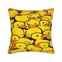 Yellow Rubber Duck Pillowcases Vintage Pillow Case For Sofa Bedroom Home Decor Comfy Pillow Cover Peach skin 18*18(CM)-1Pcs
