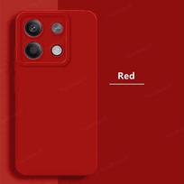 For Redmi Note 13 Pro Global Case Redmi Note 13 Pro Cover Fundas Coque Camera Protector Liquid Silicone Back Case Redmi Note 13 Redmi Note13Pro 4G raudona