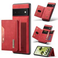 New Arrival Wholesale Phonecase for Google Pixel 6 Pro/ 7 Pro/ 7A/ 6A 3-Fold Multi Card Bag Back Cover Leather Phone Case For Google Pixel 6A&only case&Opp Bag raudona