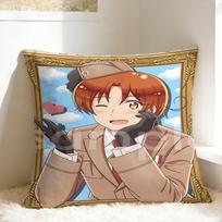 Pillow Cover Aph Hetalia Anime Vintage Pillow Case For Wedding Party Home Decor Pillowcases Peach skin 18*18(CM)-1Pcs