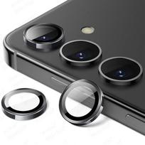 skirtas Samsung Galaxy A55 5G dėklui, fotoaparato ekrano apsaugai 9H grūdinto stiklo fotoaparato dangtelis ant Samsung A55 A35 A15 4G metalinio objektyvo žiedo A55 5G&1 Set-3PCS