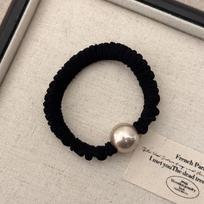 Ice silk elastic hair tie, hair band, high-gloss pearl, simple solid color hair tie and hair band juoda