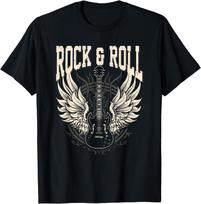Roko ir Rolo Mėgėjų Dovanos Šauni Elektrinės Gitaros Koncerto Grupės Marškinėliai Vyriški Marškinėliai Medvilniniai Streetwear Grafiniai Marškinėliai Camiseta S