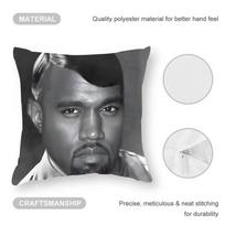 Cool Fun Funny K-Kanyes W-Wests Pillow Case Anti-Dustmite Pillowcase Invisible Zipper Silky Short Plush Sofa Cushion Cover Peach skin 18*18(CM)-1Pcs