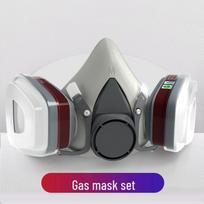 6200 Respirator Gas Mask: Chemical, Dust, Pesticide Protection with Sanding and Smoke Defense gray