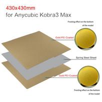 For Anycubic kobra 3 max Combo Build Plate kobra3 MAX Spring Steel Sheet PEO PET PEY K3M K3MC pei texture 3d Printer 430x430mm Double Sided PEI gray