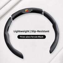 HMIJG1 Car Steering Wheel Cover For Fiat 500 Abarth Punto Panda Doblo Argo Car Thin Anti Slip Three-piece Steering Wheel Clamp keychain