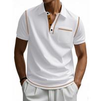 Men's Classic Fit Shirt, Short Sleeve Casual Collared T-Shirt with Stylish Design for Everyday Wear XXXL balta