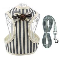 Stylish And Easy-to-wear Dog Harness With Adjustable Fit For Small And Medium Breeds Gray Stripe,Small