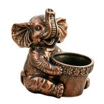 Cute Elephant Planter Small Animal Flower Pot Weatherproof Indoor Outdoor Cactus Air Plant bronza