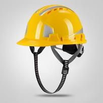 Reflective ABS Safety Helmet, Breathable & Anti-Smash, for Construction & Engineering with Logo Printing Compatible geltona spalva