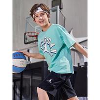Jordan Nike Air Kids' Short-Sleeve Sport T-Shirt L alyvuogių žalios spalvos