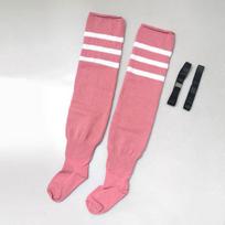 Air Plus Size Womens Thigh High Socks Extra Long Striped Thick Over The Knee Socks For Thick Thighs Leg Warmer One Size rožinė