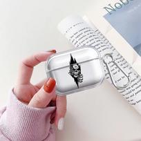 Case For Airpods 1 2 Pro 4 Pro2 Pro3 3 Clear Earphone Cases Cover Skull Crack Art Airpods Pro