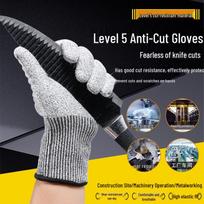 TPR Impact & Cut-Resistant Gloves: Level 5, Anti-Smash, Anti-Collision, Slip & Wear-Resistant Mechanics Protection Gloves.