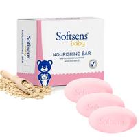 Softsens Baby Nourishing Bar Soap 100g X Pack of 3 Ultra Mild Moisturizing Gentle Bathing Bars Daily Care Body Wash 116 Chars
