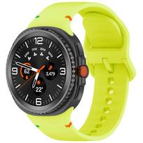 Sports Silicone Strap For Samsung Galaxy Watch 8 40mm 44mm Official Stitch Bracelet Wristband Galaxy Watch 8 Classic 46mm Correa Watch 8 Classic 46mm&ML fluorescencinė žalia spalva
