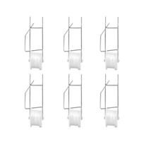 Greenhouse Trellis Line Roller Hooks with Wire Frame for Plant Support Adjustable Hanging Rollers for Garden Planting and Crop Growth Control One Size white