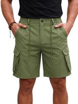 Mens Cargo Shorts Lightweight Quick Dry Five Pocket Relaxed Fit Multi Pocket Casual Mid Length Shorts for Outdoor Work L armijos žalia spalva