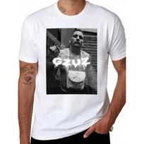 Europos dydžiai Vyriški sunkaus audinio vintažiniai Gzuz grafiniai marškinėliai | Drąsus GZUZ užrašas ir retro 80-ųjų90-ųjų streetwear dizainas, įprasto kirpimo apvalios apykaklės marškinėliai S balta